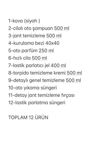 Genel Markalar ROX”13”li Efsane Set Araba Motosiklet Yıkama Bakım Seti Fırsat Ürünler Oto Temizlik Seti Kovalı