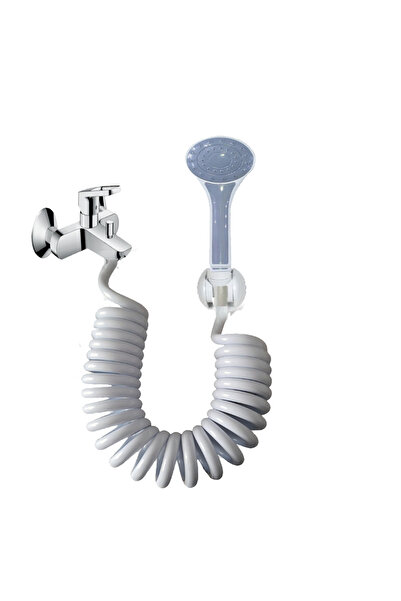 PLASYAY Spiral Duş Hortumu Ve Seti 2.5 Metre Beyaz