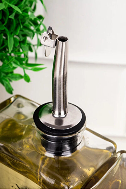 Porselen Diyarı Glass 2-Piece Rectangular Valeria Oil Bottle Sauce Bowl 500 ml