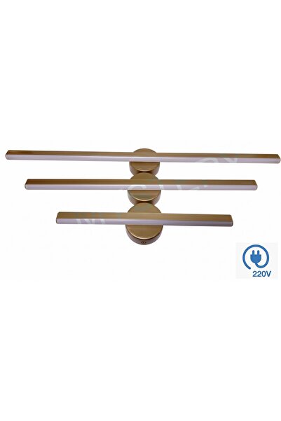 MYSTERY Eskitme Günışığı LED Duvar Apliği 35 cm – Ayna & Tablo Üstü Dekoratif Işık | Modern Metal Gövde