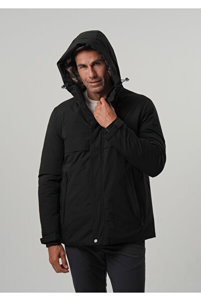 PIQUE Ανδρικό παλτό με κουκούλα Αδιάβροχο ανδρικό παλτό αντιανεμικό