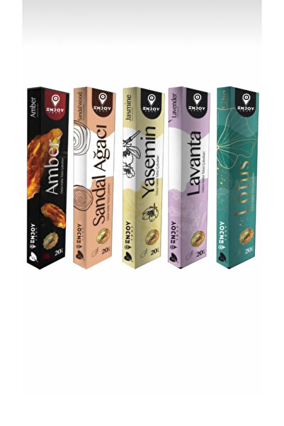 AURA 100 ADET ÇUBUK TÜTSÜ 5 FARKLI AROMA - Oda , Araç , Ev Kokusu AMBER SANDAL YASEMİN LAVANTA MUSK