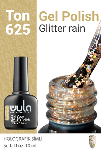 Wula Nailsoul Kalıcı Oje Glitter Rain Simli Ton 625, 10 ml
