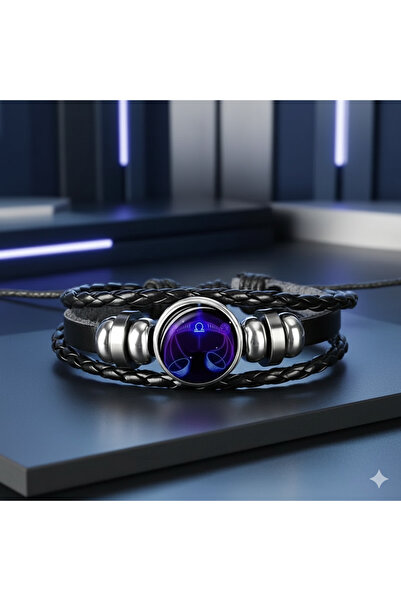 Diyar Tasarım Terazi Burcu Gece Parlayan Bolluk Bereket Bilekliği | Unisex