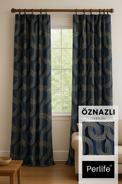 Taç Спеціальний дизайн важкої ваги Ramforce Lüx Fon штори (без підкладки, з рівним пошиттям, підходить для карнизів з рукавами)