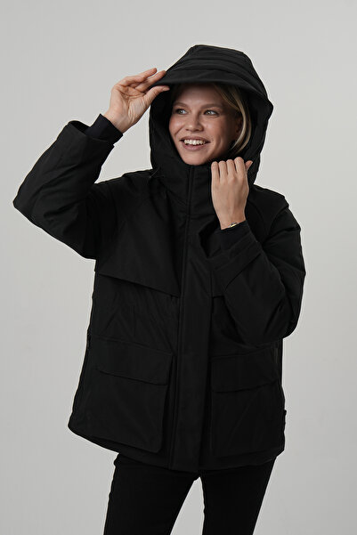 PIQUE Kadin Mont Kapüşonlu Su itici Rüzgar Geçirmez Kadın Kaban