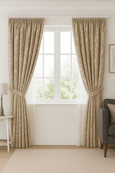 Taç Важкі штори з візерунком (рівне пошиття, регульовані складки, прикріплені до рукавів)