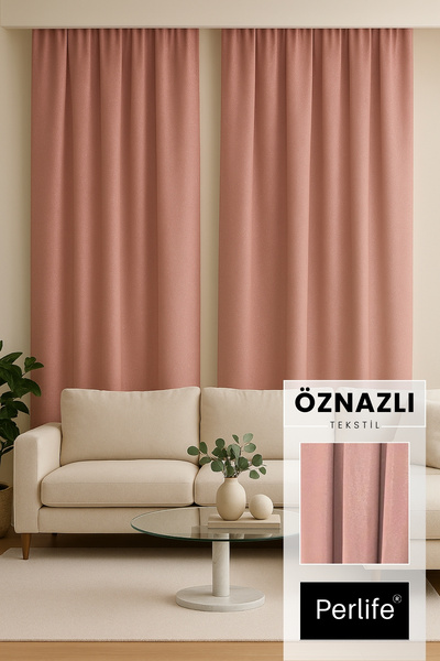 perlife Fon Perde Simli (DÜZ DİKİM PİLESİZ)