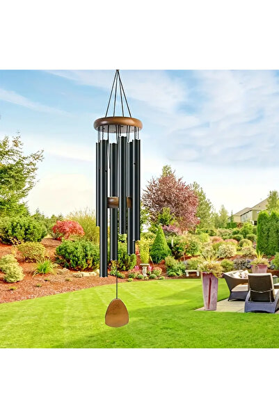 Choice Black Wind Chimes - Aluminum Outdoor Garden Decorations - Perfect Gift...