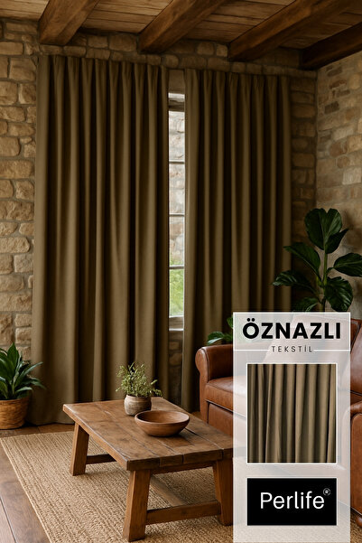 perlife Fonluk Kumaş (düz Dikim Pilesiz) Bağlama Kollu