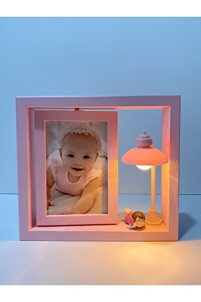 ahsapevimmanisa HEDİYELİK KIZ ÇOCUK DÖNEN ÇERÇEVE SOKAK LAMBALI ABAJUR