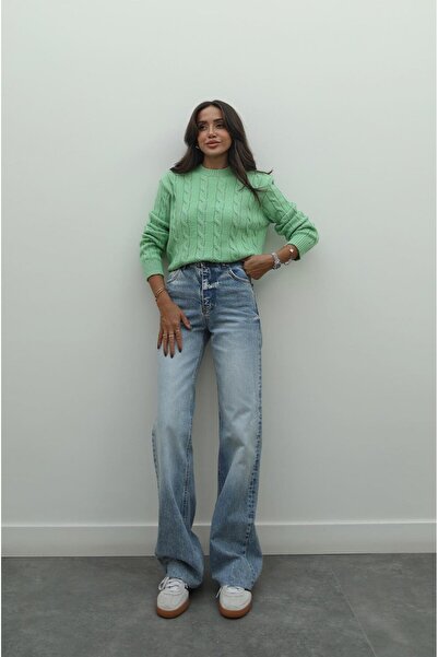 Havoş Сини прави дънки Snow Wash