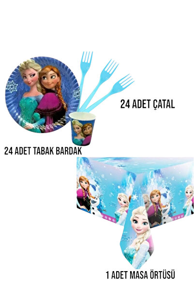 Zayna's Frozen Themed Elsa Birthday Party Set for 24 People - Frozen Elsa Concept
