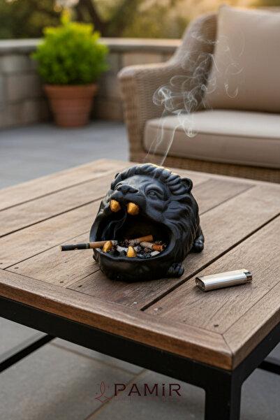 pamircandles Dekoratif Aslan Küllük El Sanatı Taş Aksesuar Dış Mekan Kültablası