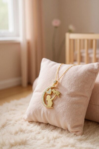 Çgk Çiğdem Gürel Kuyumculuk Anne Bebek Altın Kolye