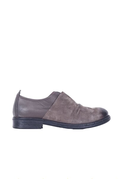 BUENO Shoes Gri Deri Kadın Az Topuklu Ayakkabı 01wp2417