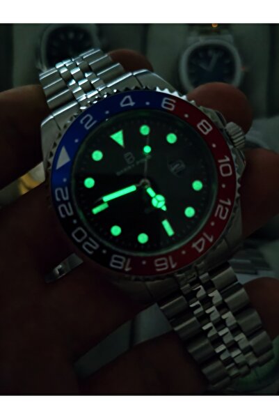 Store Gmt Master Model Jubile Bracelet Sprite, Pepsi, Model 904L Steel, Screwdown Crown Waterproof Men's Watch