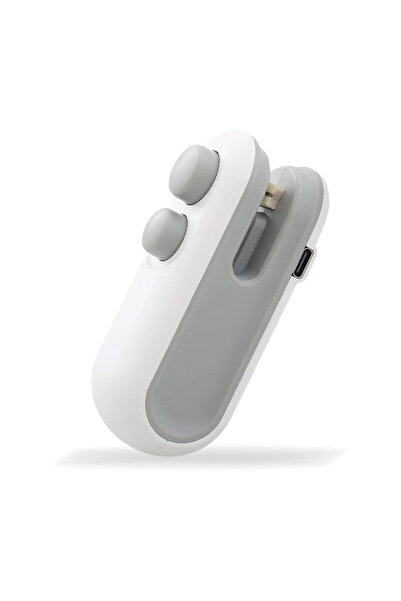 Alloet آلة غلق وختم 2 في 1 محمولة متعددة الوظائف باللون الأبيض، آلة غلق وختم الأكياس المحمولة باليد