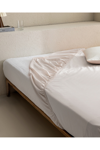 Madame Coco Manon Doppel-Spannbettlaken, 100 % Baumwolle, Ranforce, Stein