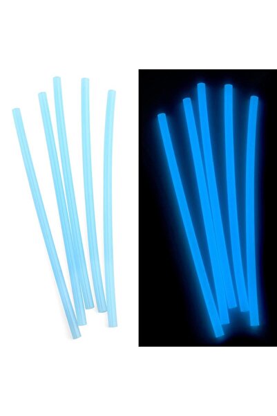 Choice 5 قطع من أعواد الغراء الساخن المضيئة الزرقاء، عصا شمع الختم الشفافة لخ...