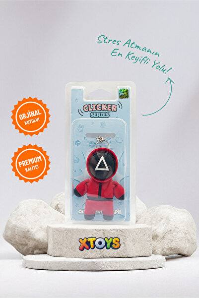 Xtoys Tıklanabilir Squid Game Stres Giderici Oyuncak, Hediyelik Anahtarlık ve Çanta Aksesuarı | Squidget