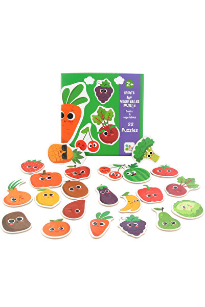 Choice fruit vegetable Kids Wooden Jigsaw Matching Puzzle Game Baby Early Lea...