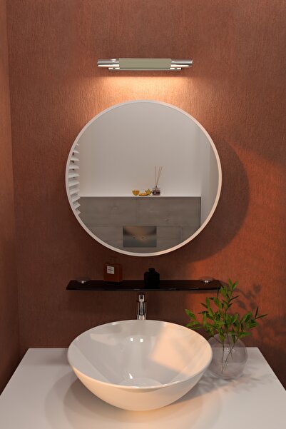 makbulce Oval Aynalı Banyo Dolabı