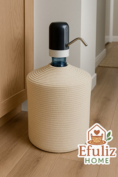 Efuliz Home Husă pentru dozator de apă cu aspect de paie de iută, husă elegantă și naturală pentru dozator de apă.