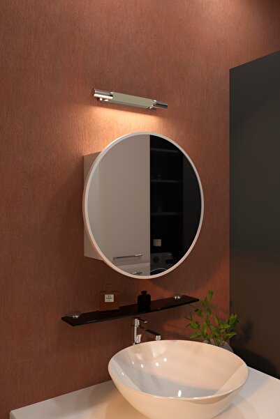 makbulce Oval Aynalı Banyo Dolabı