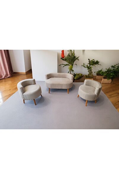 BEYLERBEYİ Keten Kumaş Çay Seti Koltuk Takımı - Ofis Balkon Kafe Bahçe Salon ...