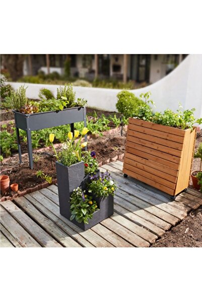 Homelux Suport de oală, 53X53X60 cm, polietilenă, gri