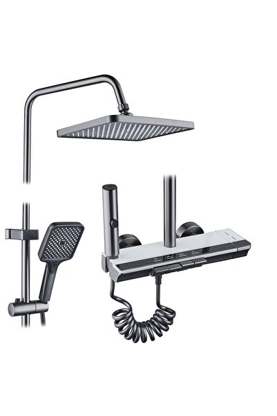 ferrara Coloană de duș La Brocca BAS003, 4 funcții, afișaj LCD reglabil, cap de duș, funcție bideu