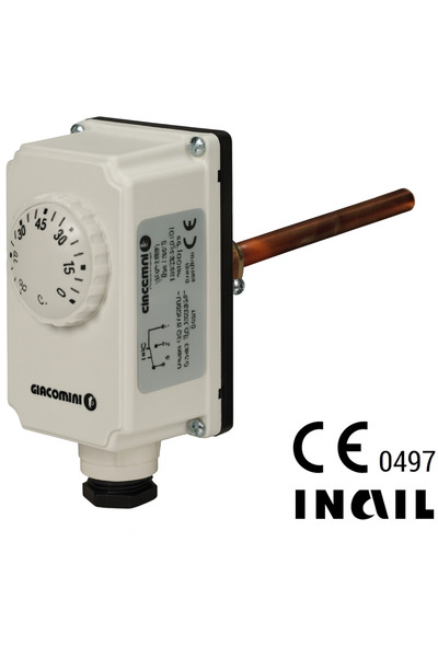 GIACOMINI immersion thermostat K373Y021, adjustment 0-90 C, 1/2” NPT-M