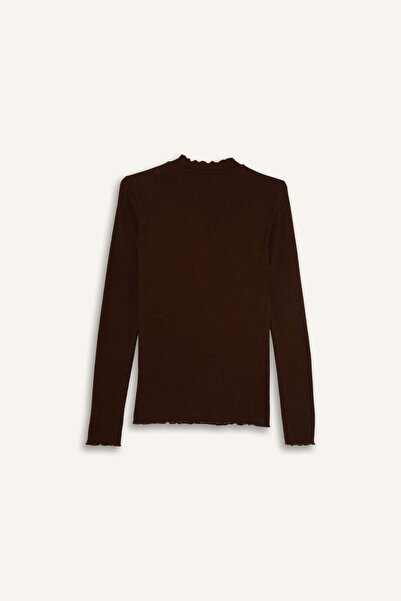 DeFacto Τοιχωμένο μπλουζάκι με μακρυμάνικο μπλουζάκι Basic Plain E9540AX25SP