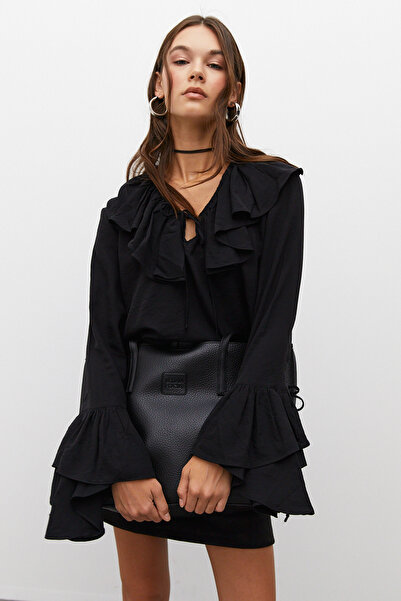 urban focus Ruffled V-Neck Blouse