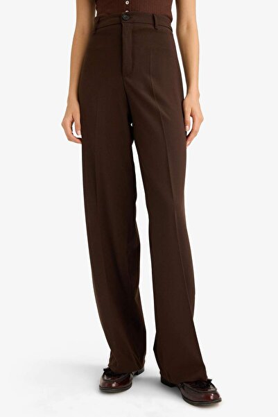 DeFacto Straight Fit Fleto Pocket Normal Waist Standard Length Trousers F6214Ax25Au