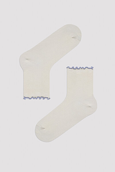 Penti 2 Çift Pamuklu Renkli Fırfırlı Soket Çorap