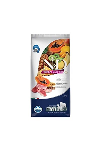 N&D Tropical Kuzu Etli Orta ve Büyük Irk Yetişkin Köpek Maması 10 Kg