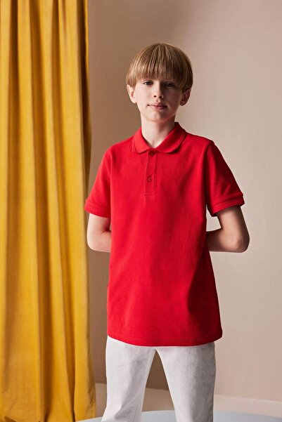 DeFacto Boy's Pique Short Sleeve Basic Polo T-Shirt K1689A623Sm