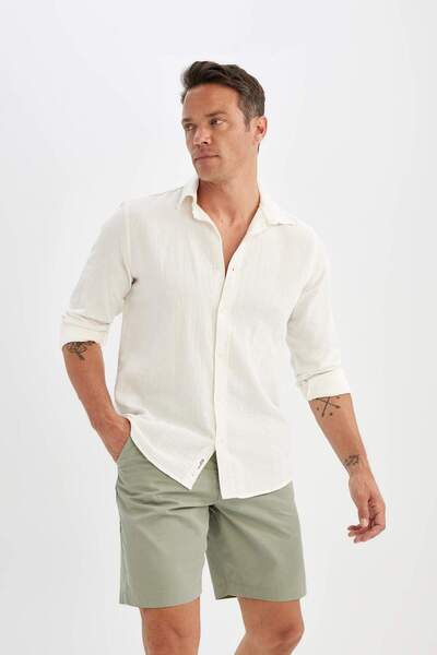 DeFacto Шорти-бермуди з габардину, прямий крій C7684AX24SM