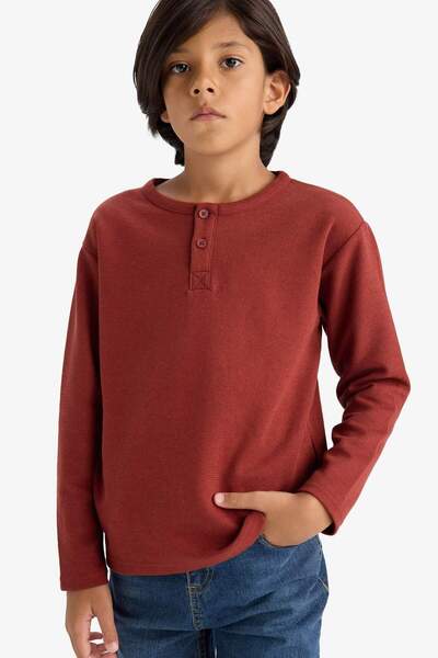 DeFacto Boys' Crew Neck Long Sleeve T-Shirt G1811A825Au