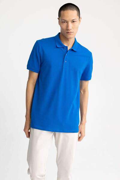 DeFacto Регулярний крій, короткий рукав, 100% бавовна, базова футболка-поло M7676AZ23SP