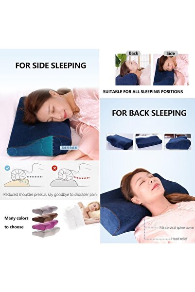 Yelajoy Contour Memory Foam Pillow,Orthopedic Sleeping,Adjustable Cervical,Ergonomic Design for Back,Stomach