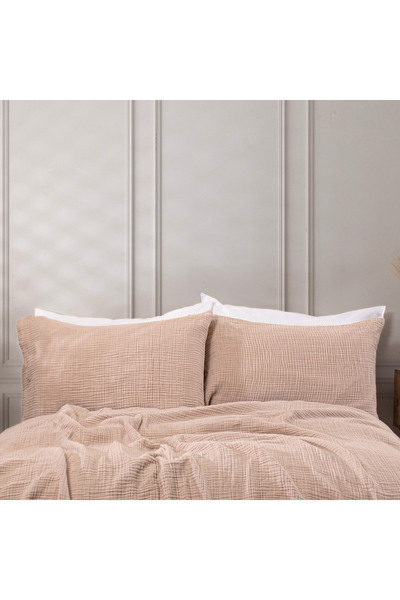 Püskül Tekstil Πολυτελής Μουσελίνα Μαξιλαροθήκη 2 τεμαχίων - 100% Βαμβάκι 4 στρώσεων Υψηλής Ποιότητας Σετ Μαξιλαροθήκες Μουσελίνας