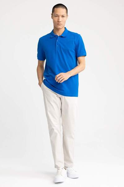 DeFacto Регулярний крій, короткий рукав, 100% бавовна, базова футболка-поло M7676AZ23SP