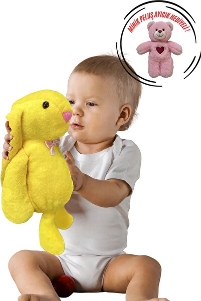 Solemia Ayıcık Hediyeli ! Oyun ve Uyku Arkadaşım Sevimli Uzun Kulak Bunny Peluş Tavşan 65 cm