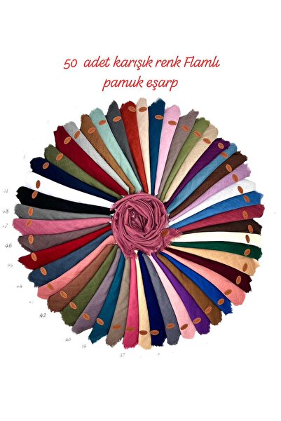 Sedef tuhafiye tuhafiye 50 buc eșarfe din bumbac cu flacără simplă, eșarfe pe...