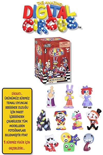 TOYFEST 1 ADET Amazing Digital Circus All Star Mini Figür 5 CM 1 Kutu içinde ...