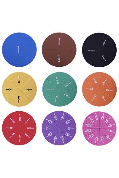 Choice 51 قطعة (غير مغناطيسية) دوائر كسور متصلة، أدوات كسور الوحدة، دائرة قوس...