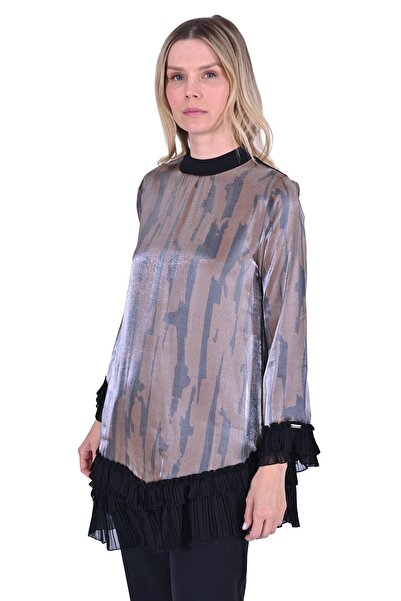 Invee Шифонна туніка KAHVE